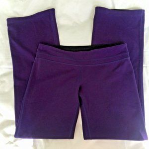 LULULEMON Leggings Low Rise Reversible Yoga Pants Size 8 Black - Purple Boot Cut